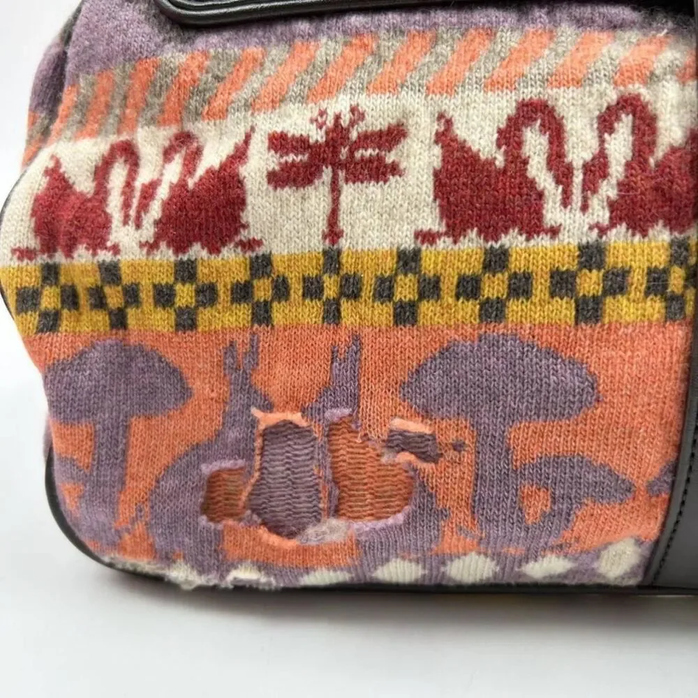 Stella McCartney RARE Y2K Multi-Color Aztec Tweed & Vegan Leather Shoulder Bag - Picture 6 of 14